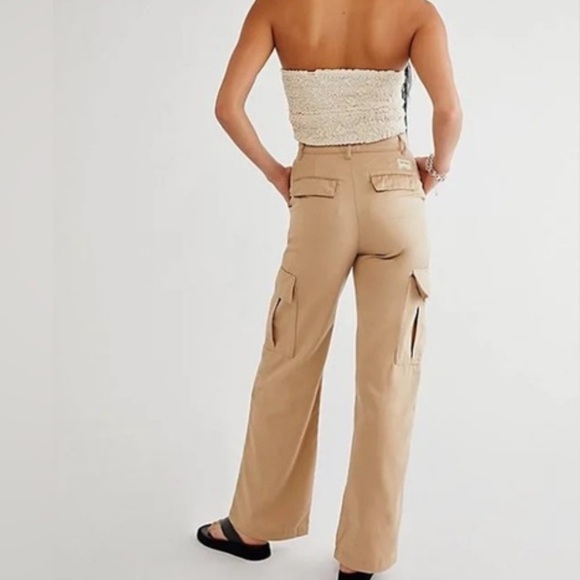 Boyish Cobain Wide Leg Cargo Pants Nwt Tan 29
